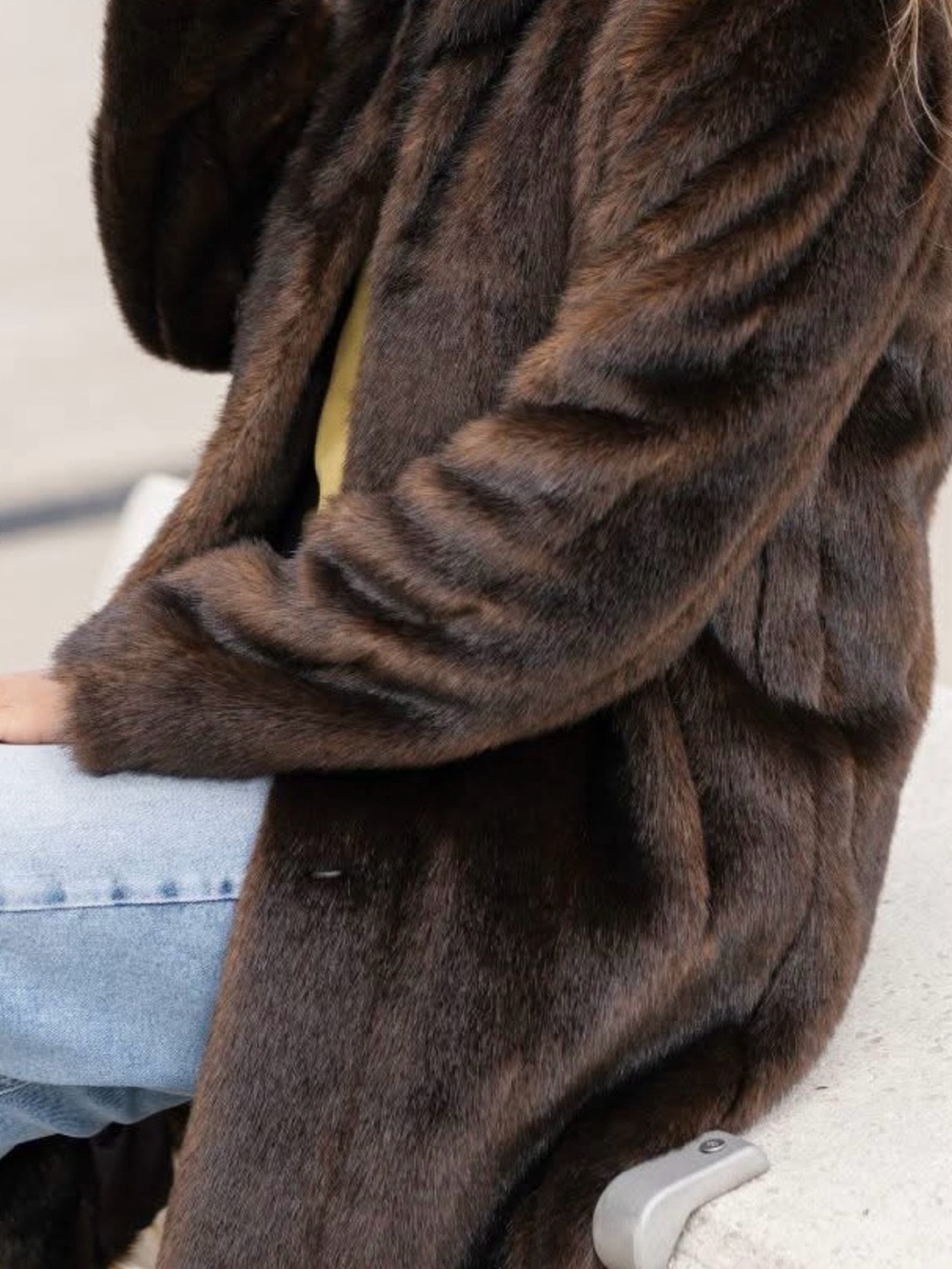 Fabulous Furs-Brown Faux Fur Coat for Women - SO Elegant
